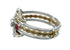 Native American Sterling Silver 12KGF Turquoise Coral Cubic Zirconia Ring Size 5-1/2 JX130875